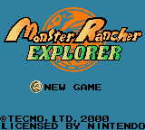 Monster Rancher Explorer title screen for GameBoy Color